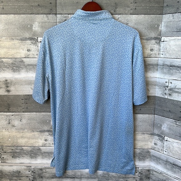 PETER MILLAR SUMMER COMFORT WEST BAY CLUB BLUE GOLF POLO MENS LARGE - Picture 4 of 9